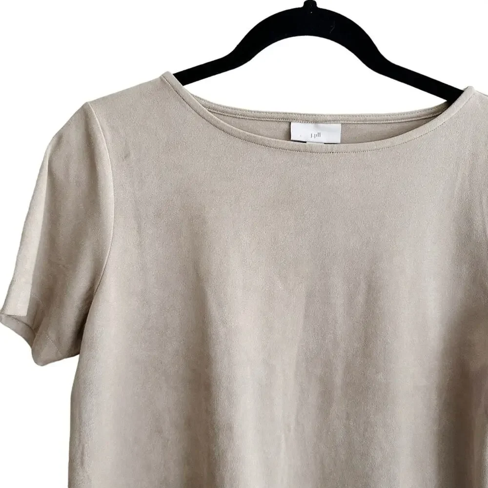 J. Jill 2-Pocket Faux Suede Tunic Top